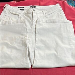 NYDJ Women's White Flare Jeans. Size 16W